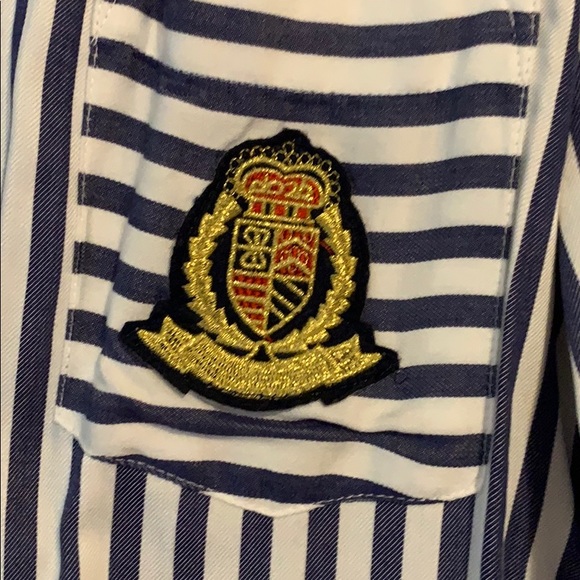 Striped button down with patch - Picture 2 of 6